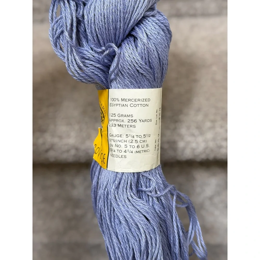 Vintage Classic Elite Yarns Provence Mercerized‎ Egyptian Cotton Yarn Lavender